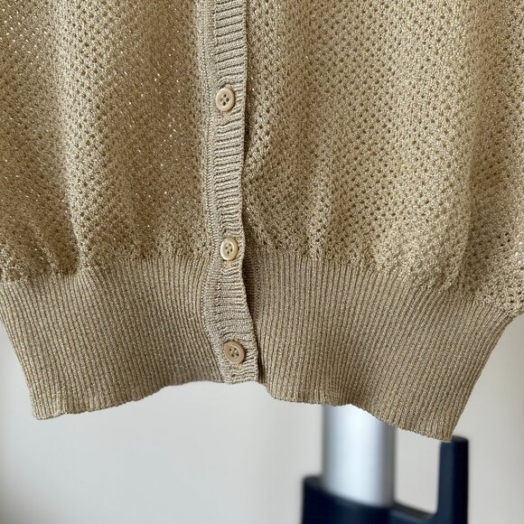 Missoni Gold Knit Cardigan Size IT 46/US 10 - Picture 4 of 8